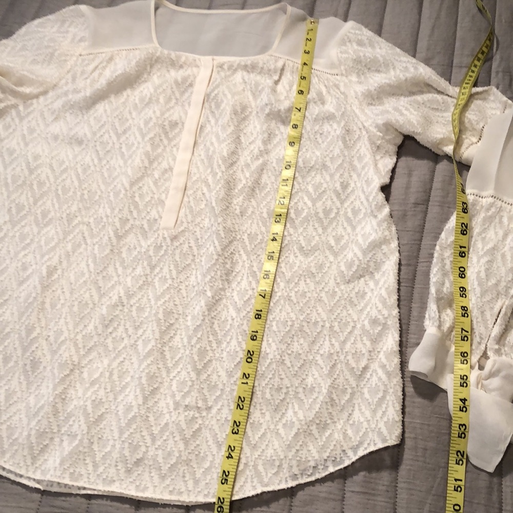 Rebecca Taylor silk, cotton textured blouse - Picture 9 of 15